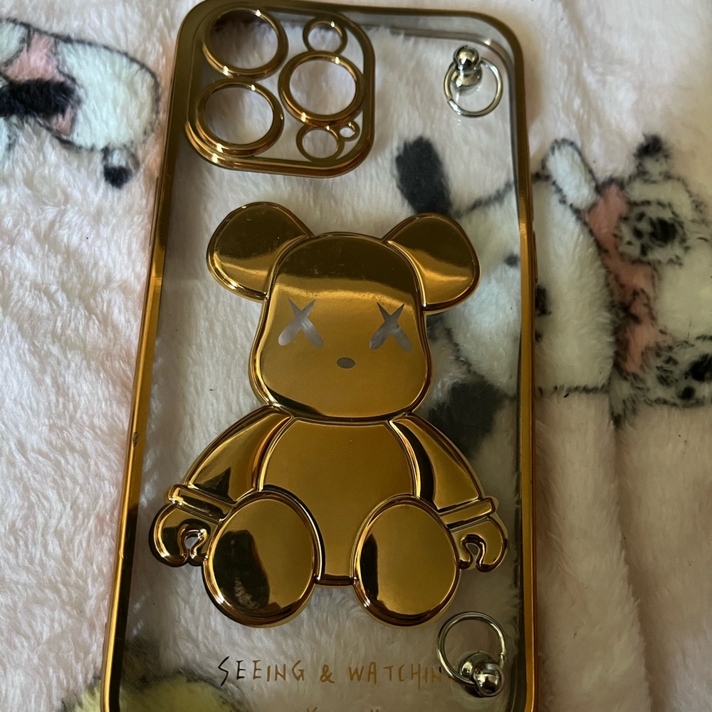 Gold Bear Phone Case by
